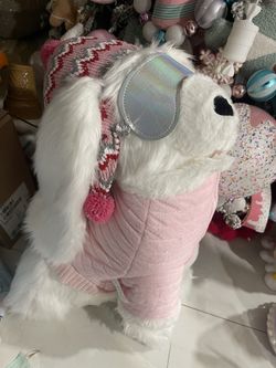 Large Pink Stuffed Dog