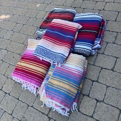 Bundle of 9 Mexican Beach Blankets