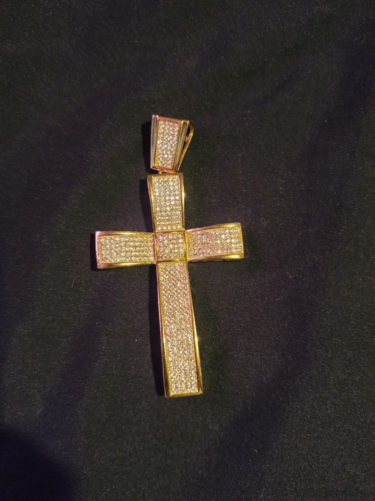 "925 Gold" cross