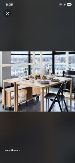 IKEA  RÅVAROR  Oak Dining Table “ new”
