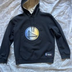 Hugo Boss BLACK Men's NBA Warriors Basketball Hooded Hoodie Sweatshirt 