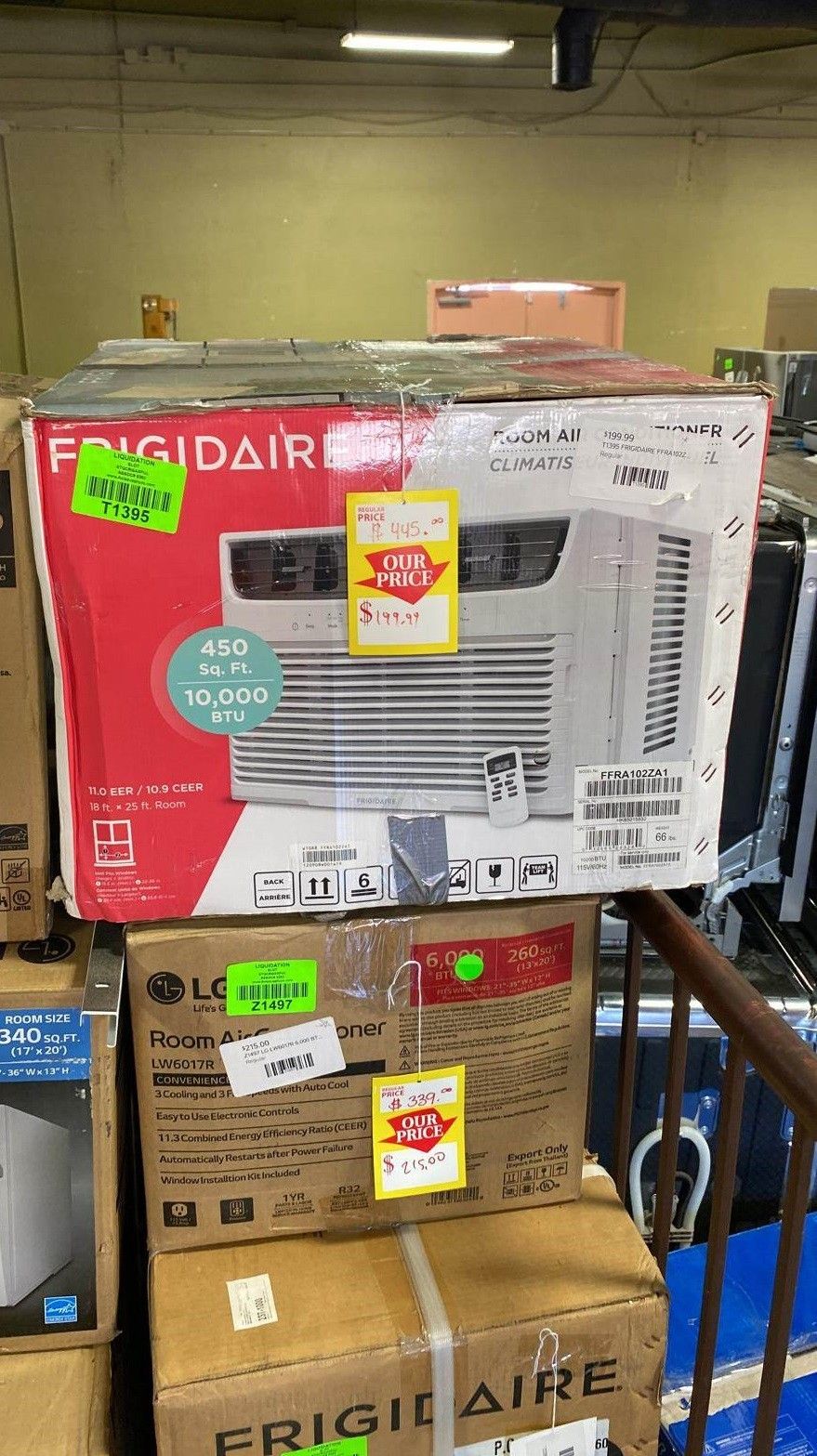 FRIGIDAIRE FFRA102ZA1 10,000 BTU Window-Mounted Room Air Conditioner AC