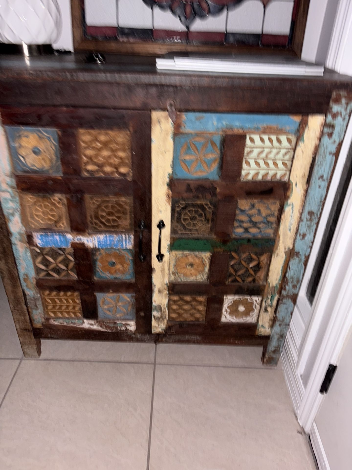 Cabinet Table Storage With Doors