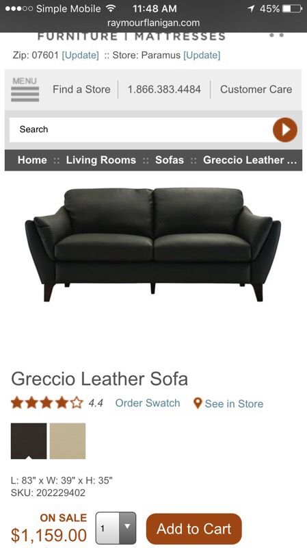 Raymour Flanigan Greccio Leather Sofa Combo For In Hackensack Nj Offerup