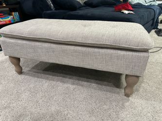 Cushioned Grey Bench