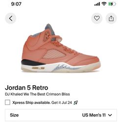 JORDAN 5 CRIMSON DJ KHALED 