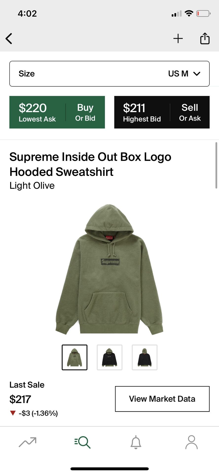 Supreme Inside Out Box Logo Hooded Size M