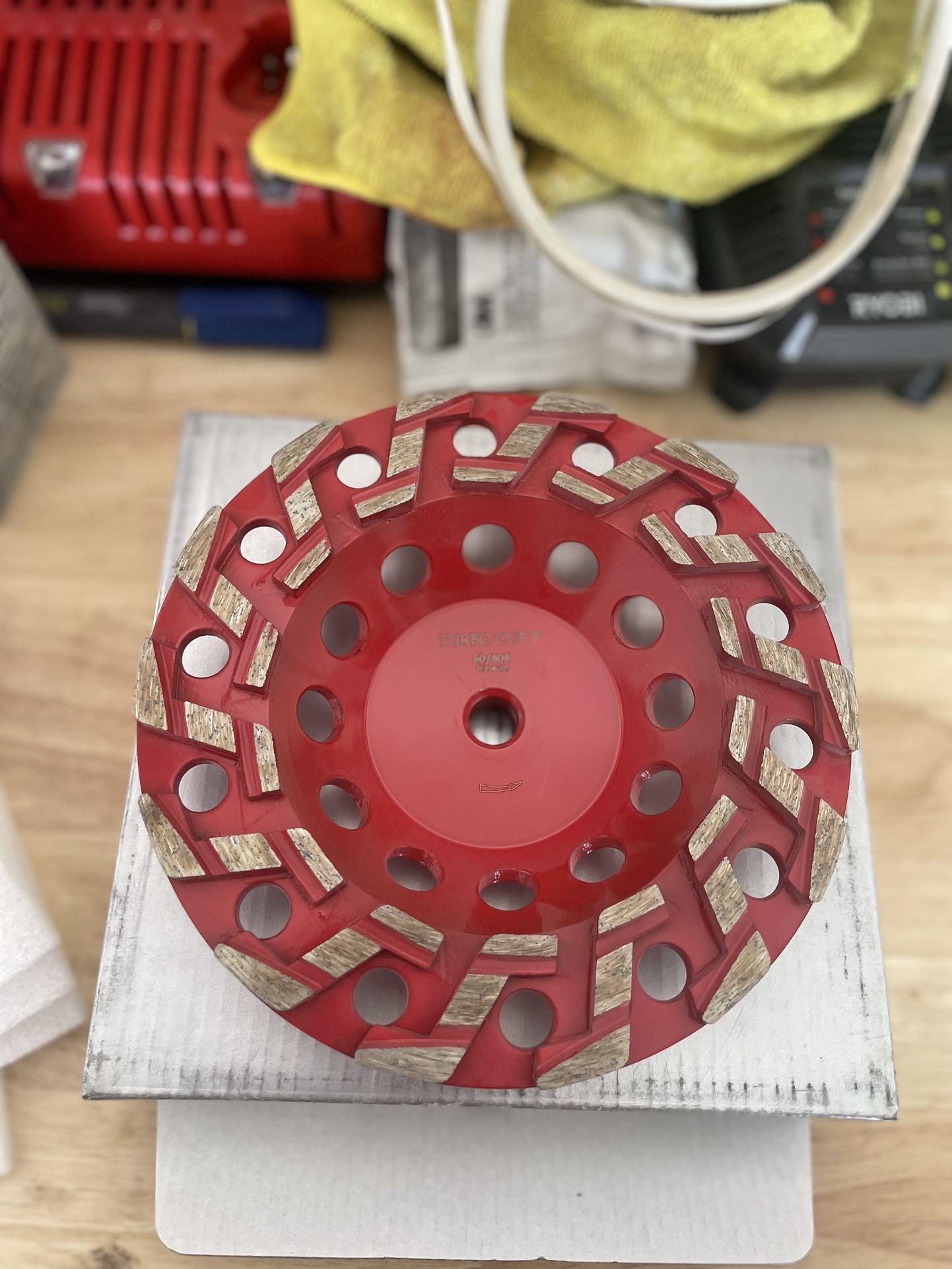 7" S Segment Cup Wheel - 60/80 Grit