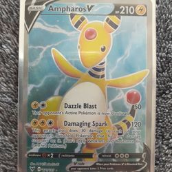 Real Ampharos V Full Art Pokemon Card (Rare)