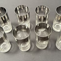 Glasses with silver effect "silver fade"