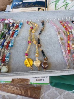 Pulsera En Tono Dorado ,Cristales Nuevos 