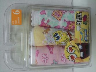 brand new spongebob little girls Fruit of the Loom underwear