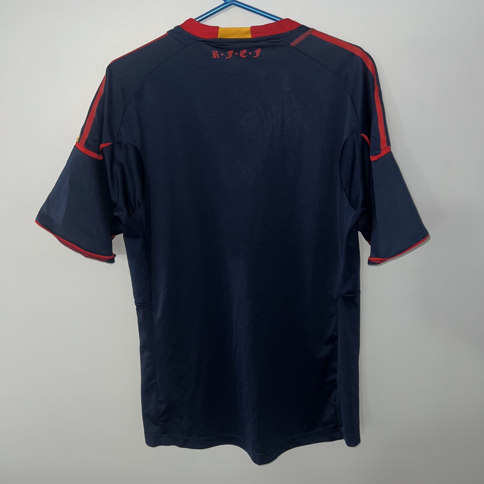 Spain National Team Training Jersey Mens Large Blue Adidas 2009