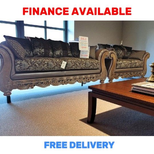 🔥 SOFA + LOVESEAT DEAL! / ¡OFERTA DE SALA ! 🛋 ONLY $1299‼ (Regular $1900 )LAST ONE 🚚 FREE DELIVERY / ENTREGA GRATIS 🆔 ITEM# MANUEL