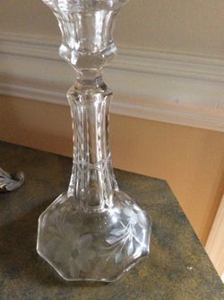 Vintage crystal candle holder