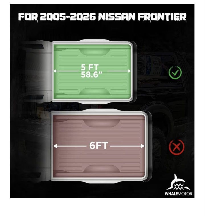 Tri-Fold (Hard) Nissan Frontier 5FT (See Description)