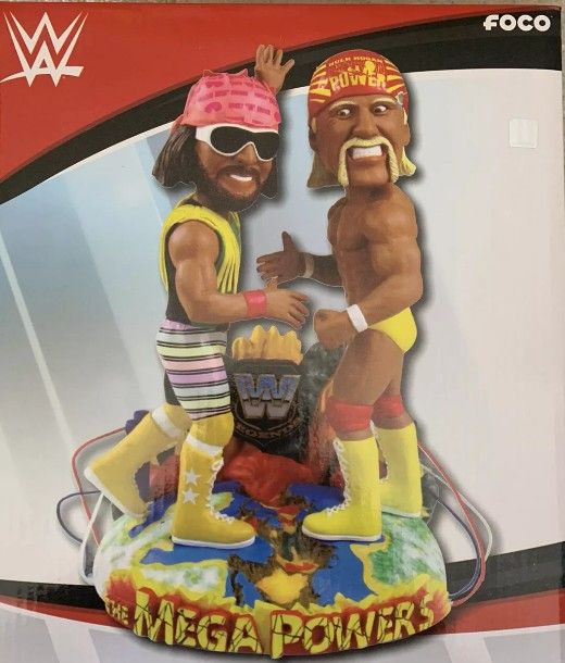 Hulk Hogan Randy Savage Mega Powers WWE Tag Team FOCO BobbleHead #/360 Rare