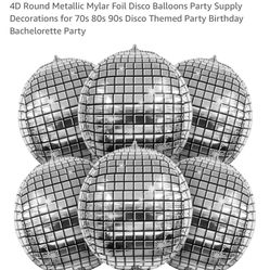 12 Pieces 18 inches Disco Ball Balloons
