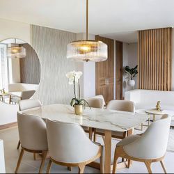 Ribbed Glass Flush Light with Adjustable Hanging Rod