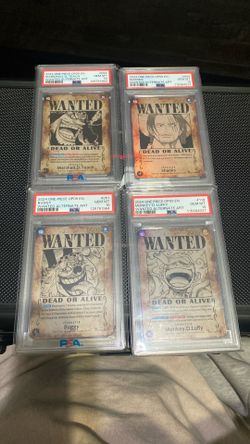 Complete PSA 10 One Piece Wanted AA Set OP09