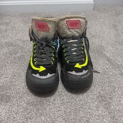 Off-White High Sneakers (Black, gray, neon, blue)