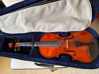 Violin with Case and Bow