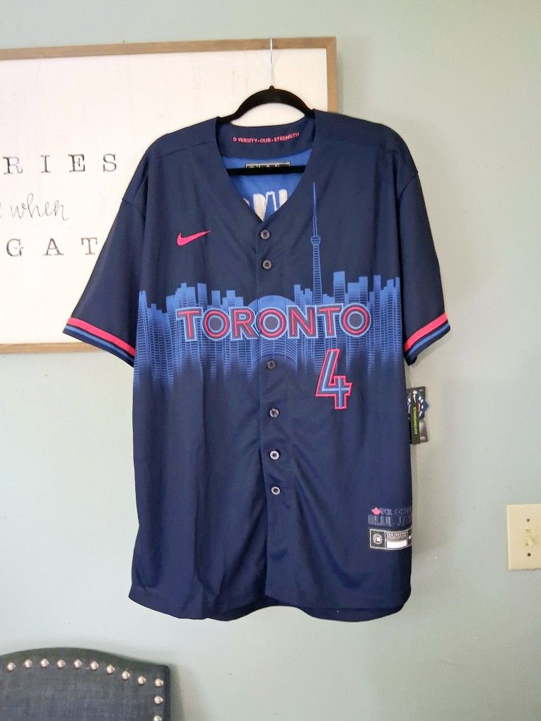 NWT Nike Toronto Blue Jays George Springer #4 Mens Jersey Size Xl City Connect