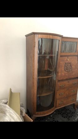 Antique maple secretary desk with hutch (best offer)