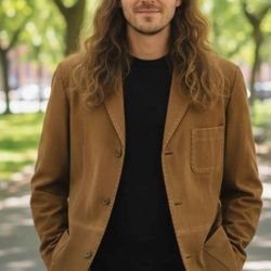 Tasso Elba Suede Jacket Men's Small EUC