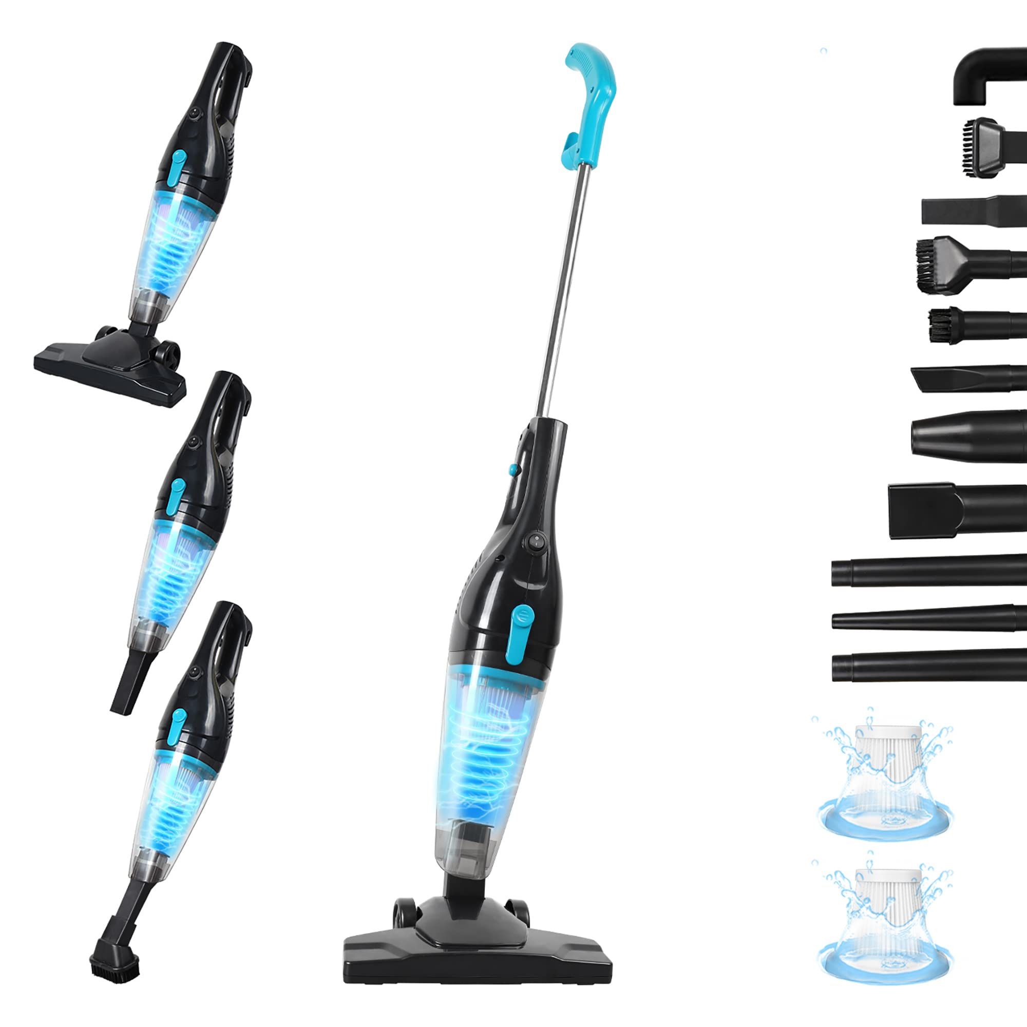 Corded Vacuum Cleaner, 15KPa Powerful Suction with 400W Motor, 12 in 1 Lightweight Bagless Stick Vac with Handheld, Ultra Quiet, for Hardwood Floor Ca