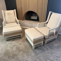 Uttermost Chairs With Ottoman