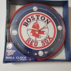Boston Red Sox MLB Baseball Wall Clock New In Box 
