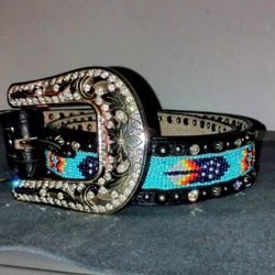 Rhinestone Aztec Belt