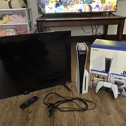 Brand New Ps5 And Roku TV