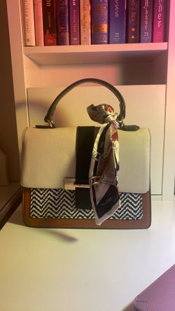 ALDO Colorblock Satchel Handbag w/ Matching Scarf – Like New