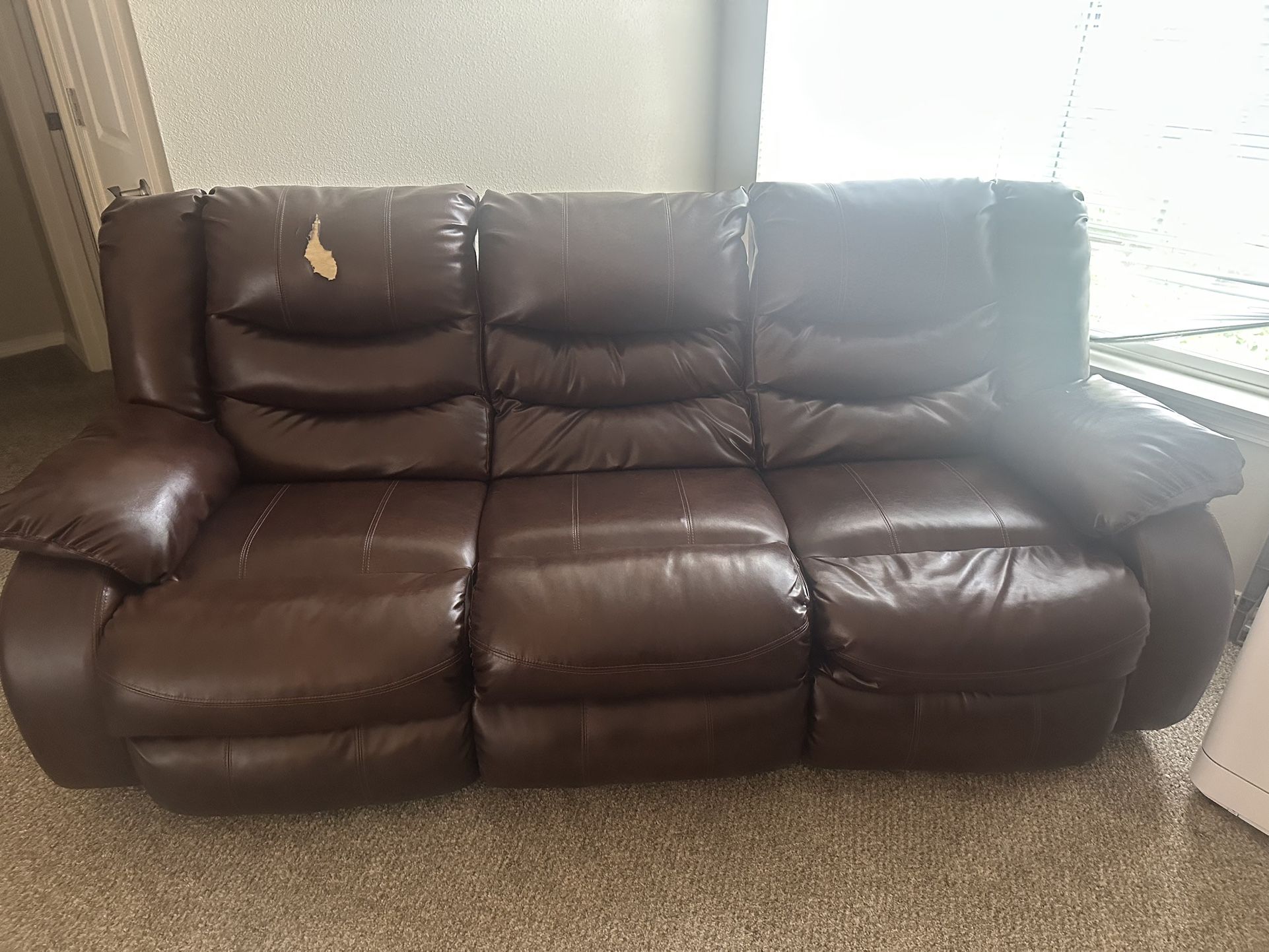 Used Faux Leather Couch