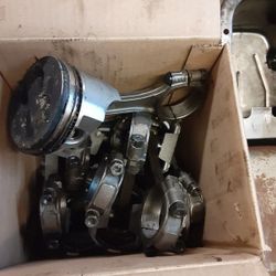 SBC  350 4 bolt Main Block, Oil Pan, Rods W/ Pistons, 4 Bolt Main Block, More Chevy Parts too