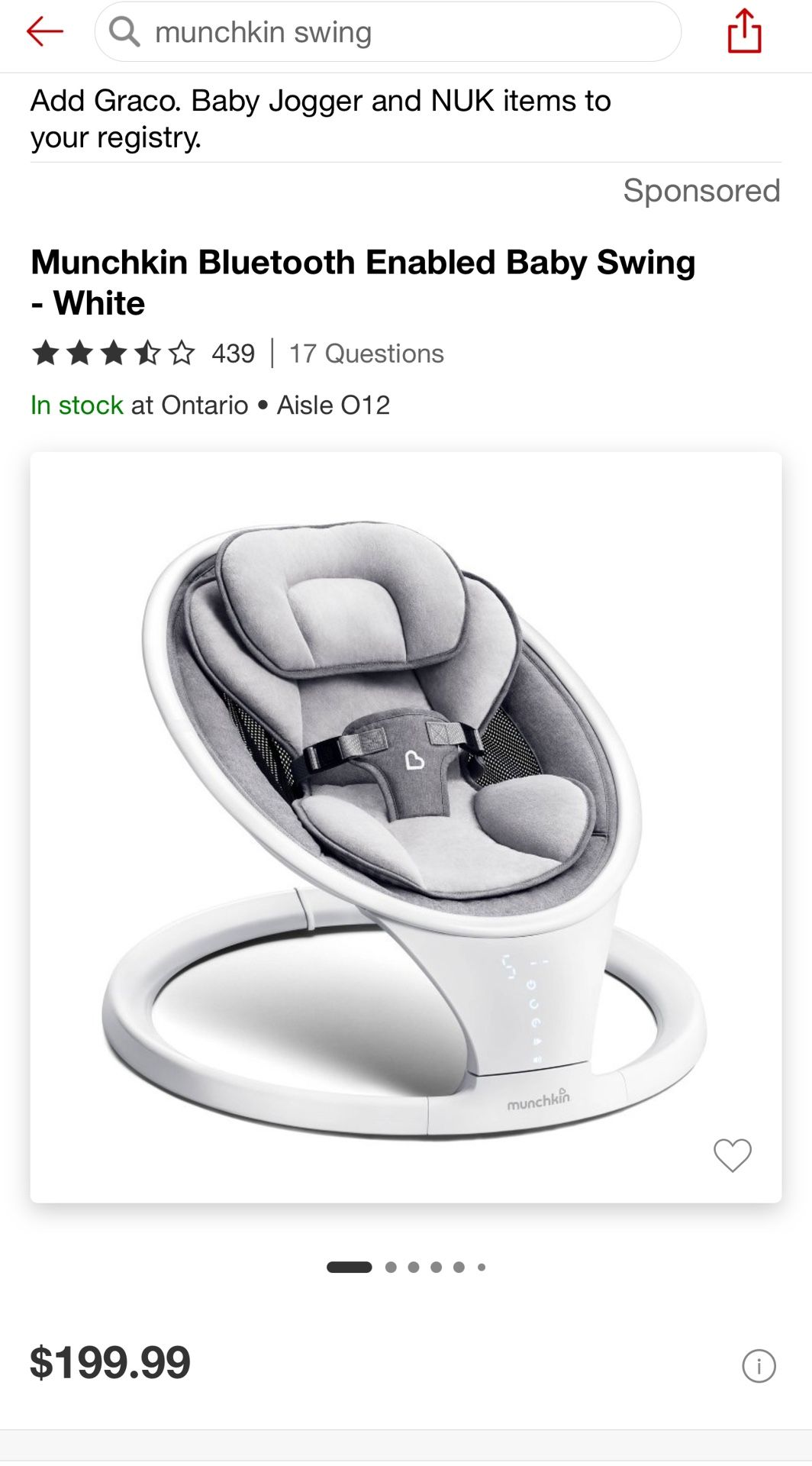Munchkin Baby Swing