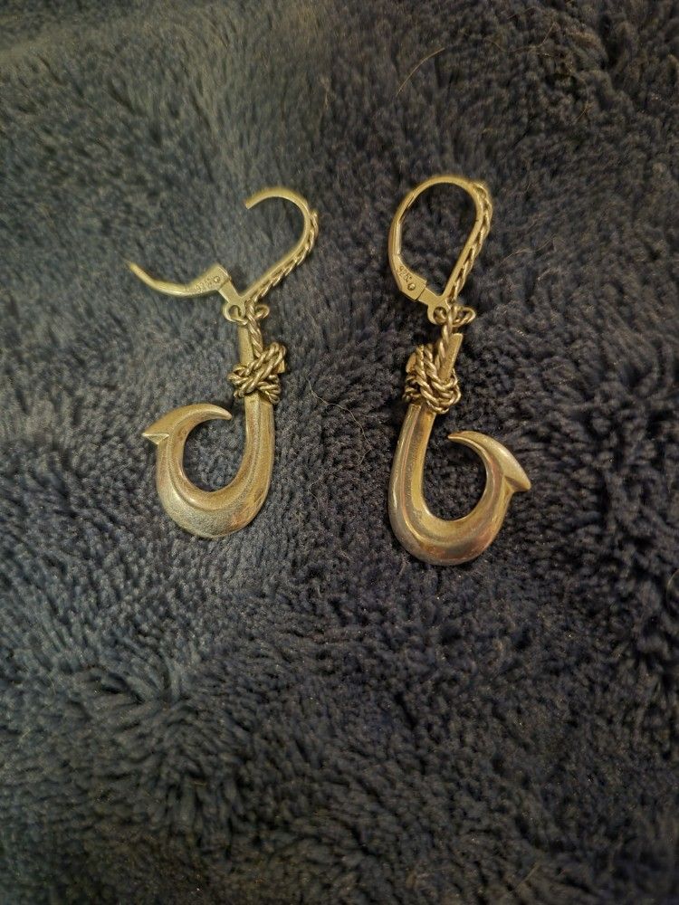 Fish Hook/Nordic Earrings 925 Sterling Silver