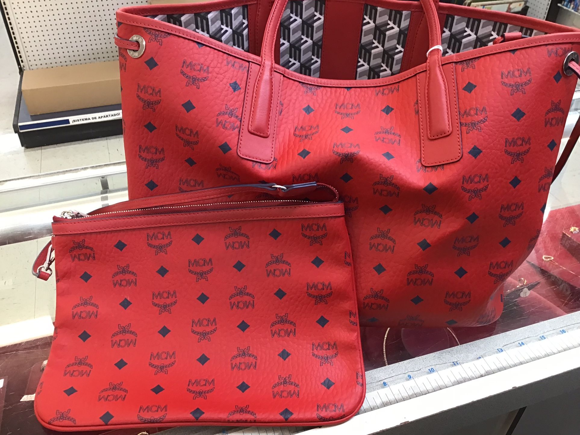 MCM Red Tote
