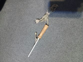 Vintage Wood Handle Curling Iron Good Shape