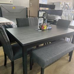 Gray Wood Dining Table S6