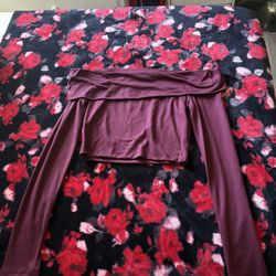 Burgundy Short Top 
