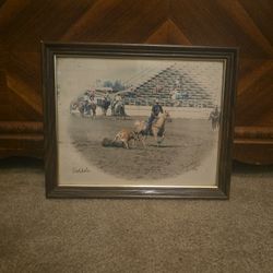 1992 Vintage Rodeo Framed Photograph, Signed - Natomas