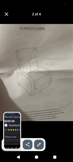 Gray leather recliner chair