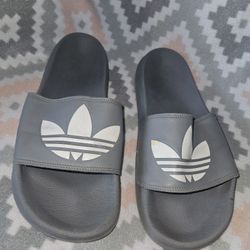 adidas Adilette Lite Slides Grey Cloud White FU7592 size 11