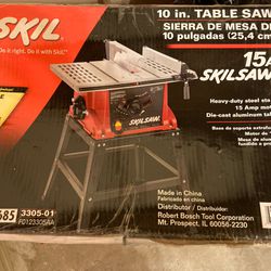 Skilsaw 10 in. Table saw  15 amps. model 3305-01