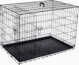 XL Dog Kennel,Heavy duty Pet Adobe 2-Door Foldable Dog Crate, 42-in, $70( Moving Sale)