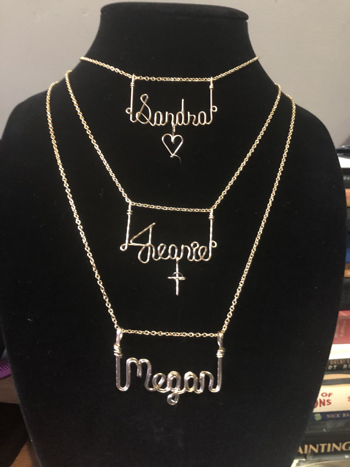 Custom Wire Nameplate Necklace