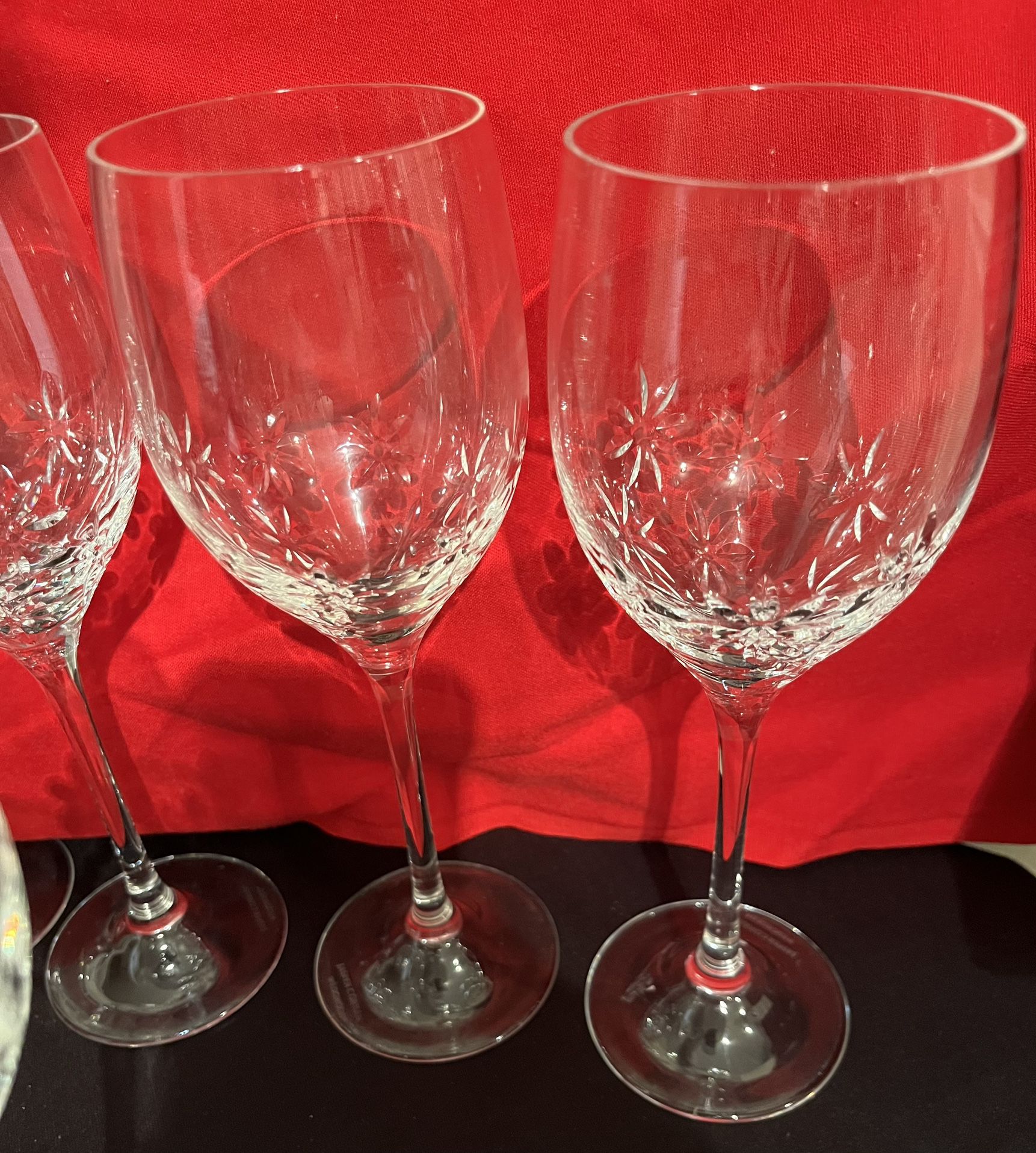 WEDGEWOOD CRYSTAL JASPER CONRAN WINE GLASSES/ SET 6